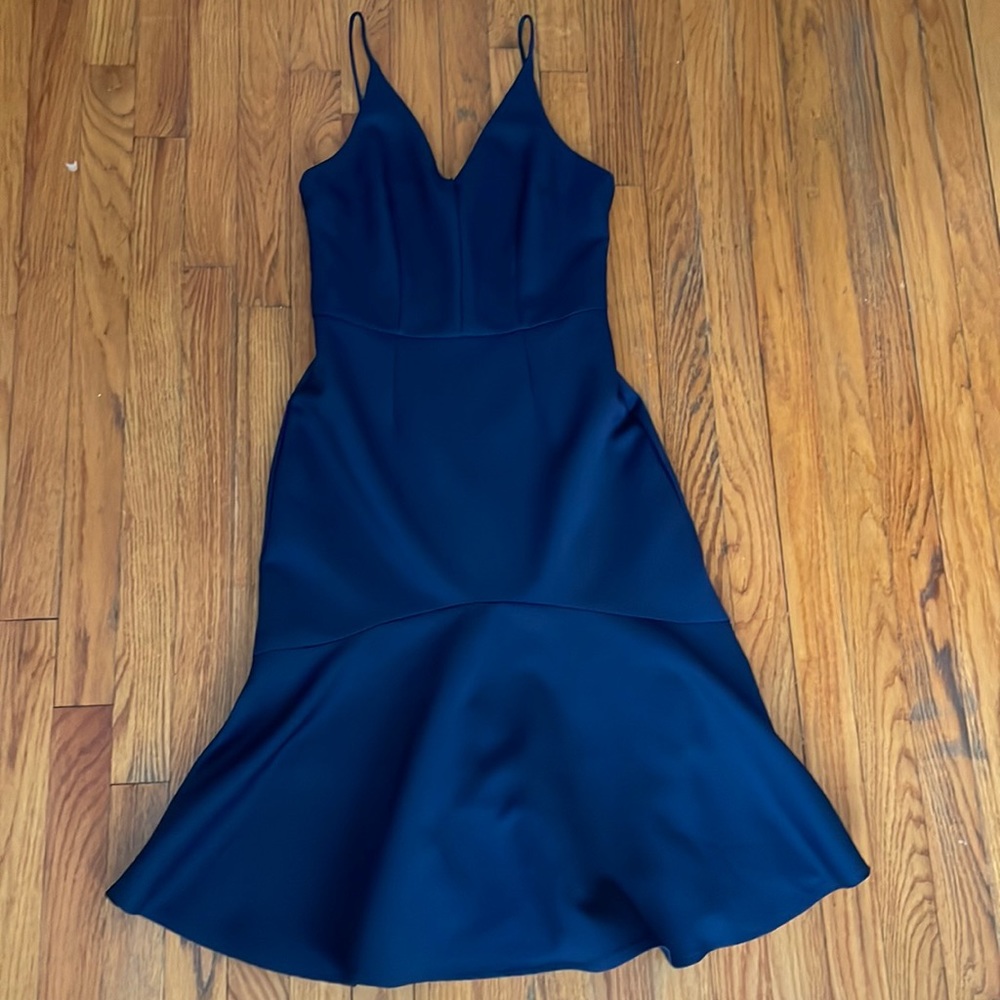Navy midi dress